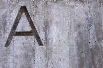 Letter A on Concrete