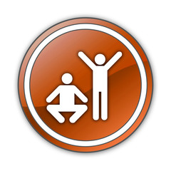 Orange Glossy Button 