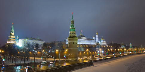 Moscow, Kremlin at night