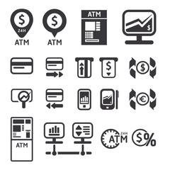 Finance and business vector icon set vector