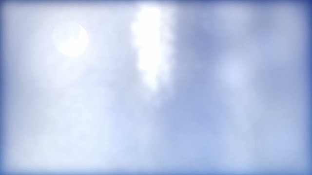 heart from cloud on night sky with moon