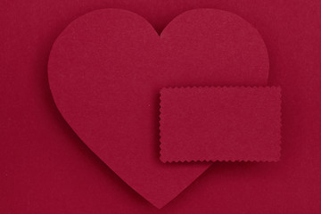 paper heart and blank card