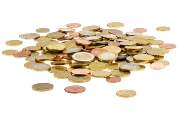 Euromünzen freigestellt