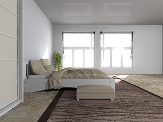 Fototapeta premium modern bedroom interior