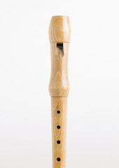 Flute on white background.