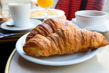 coffee and croissants