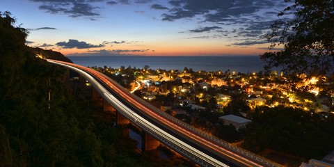 Crépuscule sur Saint-Paul , Ile de la Réunion
