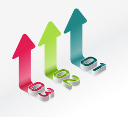 isometric modern infographic graph