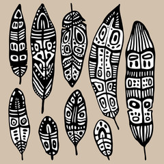 Ethnic Feather Set