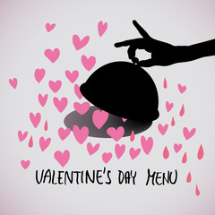 Valentine's day menu / Romantic square card
