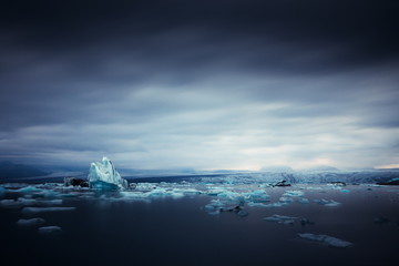 iceberg and ice at jokulsarlon lake