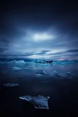 Papier Peint photo Lavable Glaciers iceberg et glace au lac jokulsarlon