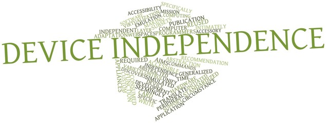 Word cloud for Device independence
