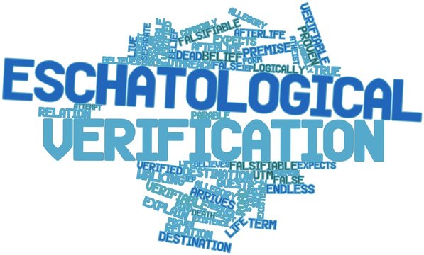 Word cloud for Eschatological verification