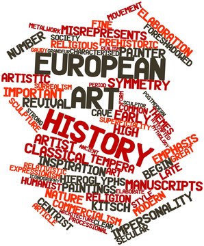 Word cloud for European art history