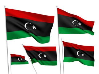 Libya vector flags