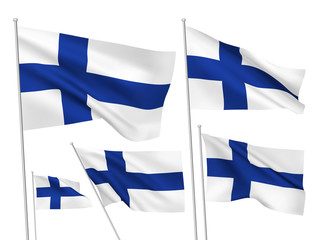 Finland vector flags