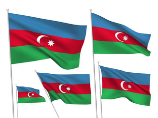 Azerbaijan vector flags