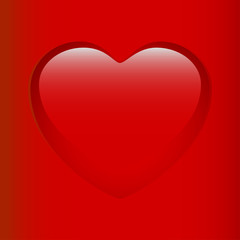 Valentines card with red heart