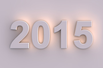 Illustration of the year 2015 written