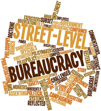 Word cloud for Street-level bureaucracy