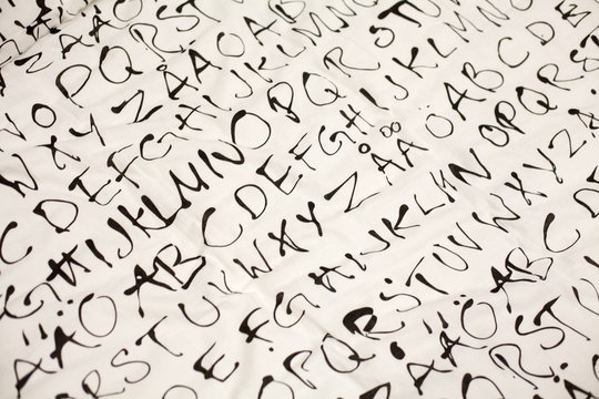 lettres alphabet calligraphie