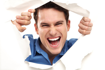 Looking through paper hole