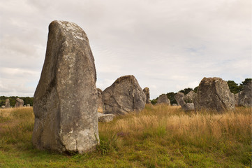 Carnac megalithic stones, Brittany, France