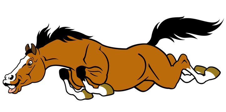 running cartoon horse