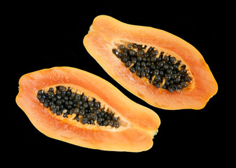 Papaya on Black