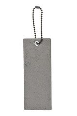 blank gray label tag