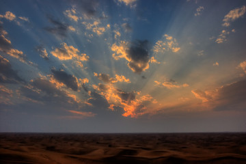 Sonnenuntergang Wüste Dubai