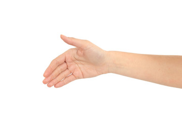 Woman hand ready for handshake