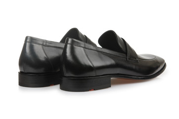 Fashion concept with male shoes on white