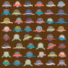 Big vector set of Premium Quality labels