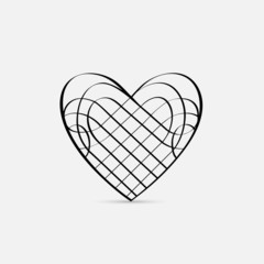 Vector calligraphic Heart