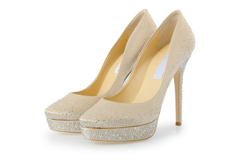 Nice woman shoes isolated on white