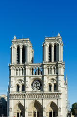 Notre Dame Cathedral on bright summer day