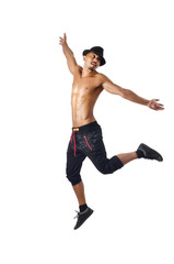 Dancer isolated on the white