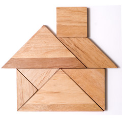 Tangram Puzzle Figure: House