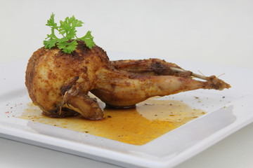 Wachtel gebraten