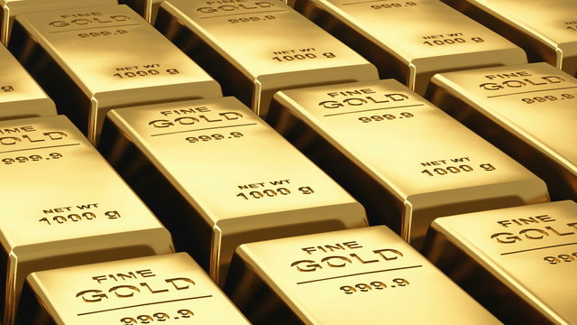 Moving stacks of gold bars