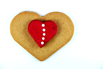 Two heart cookies
