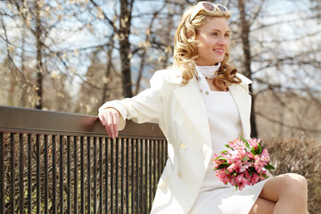 Woman in park