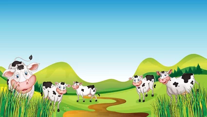 Poster Ferme Groupe de vaches