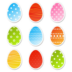 Fototapeta na wymiar Easter eggs stickers