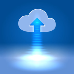 Uploading active cloud icon