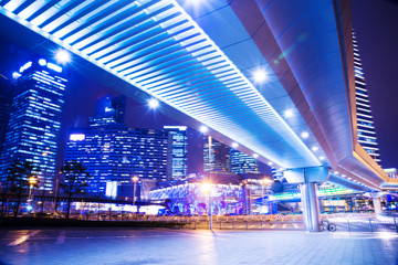 night scene of modern city