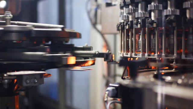 preparation of automatic device for producing PET bottles