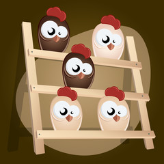 huhn im hühnerstall © shockfactor